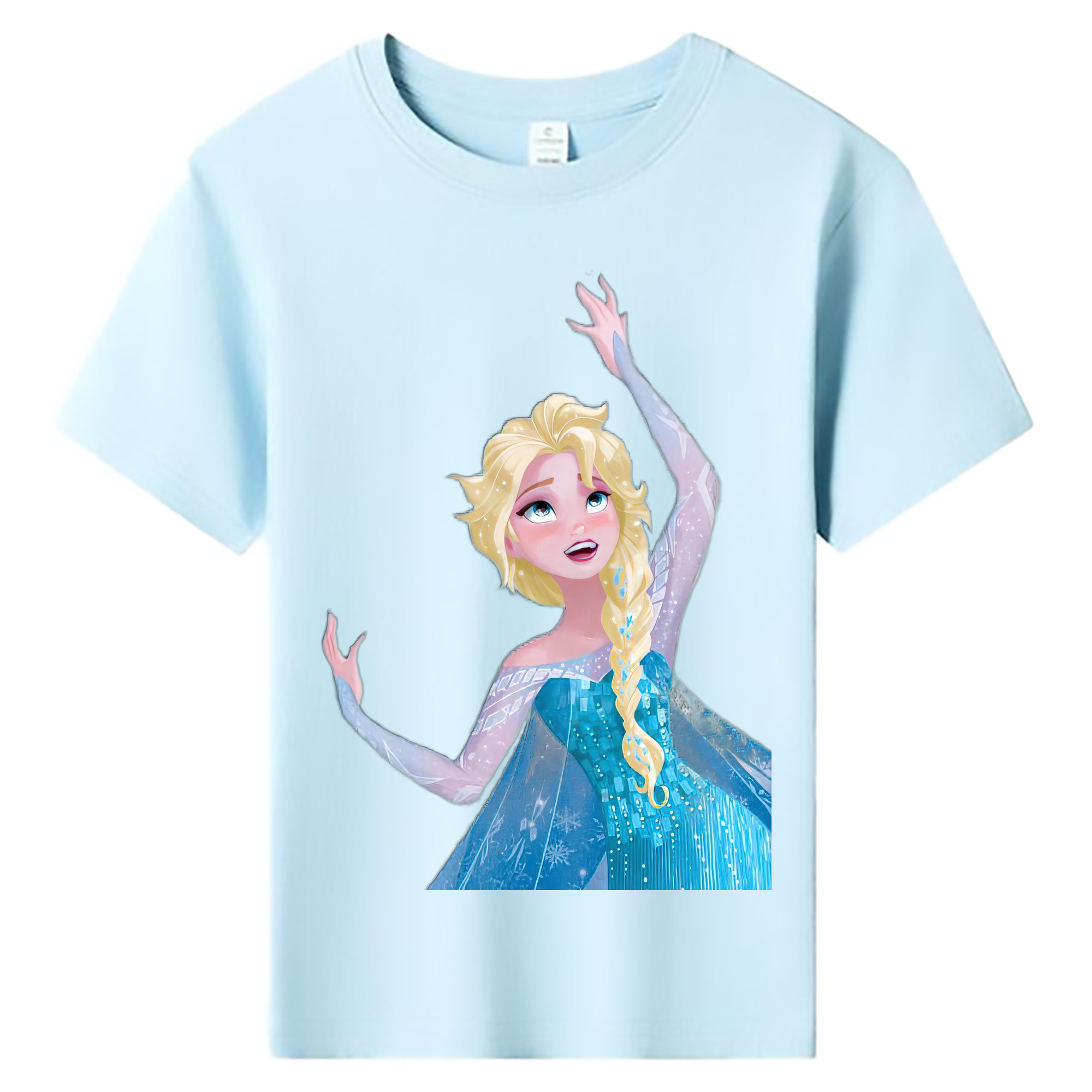 （画像用） アナと雪の女王 アンナ エルサ Frozen Anna Elsa 綿100％キッズTシャツ（フロントプリント）